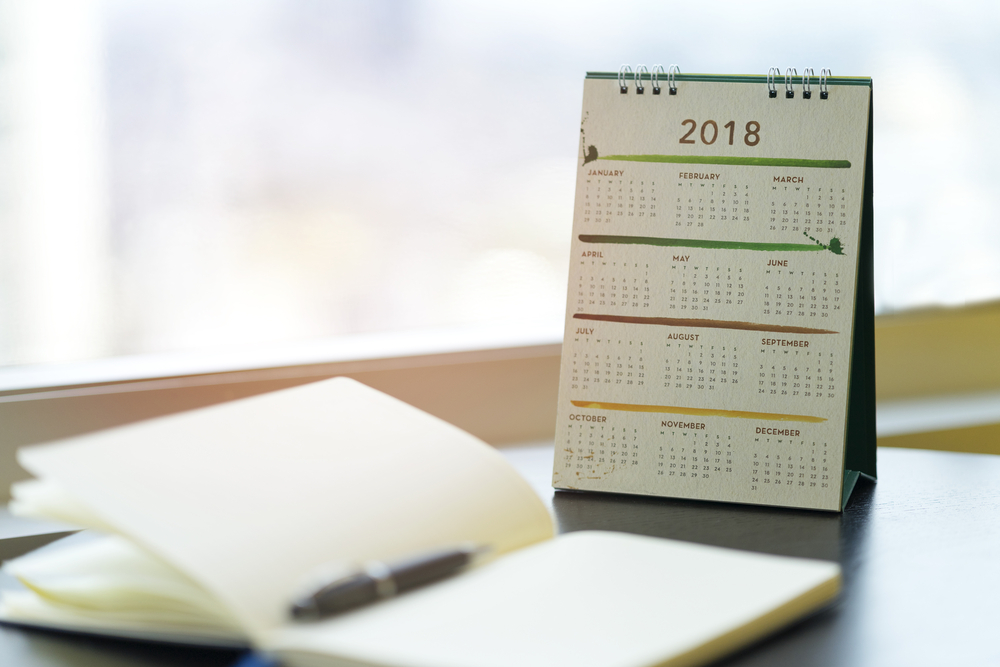 reminders of important tax dates for 2018